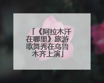 《阿拉木汗在哪里》旅游歌舞秀在乌鲁木齐上演