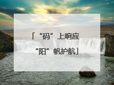“码”上响应 “阳”帆护航