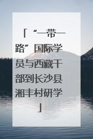 “一带一路”国际学员与西藏干部到长沙县湘丰村研学