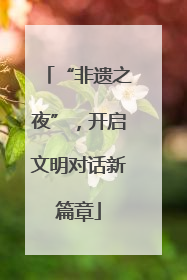 “非遗之夜”，开启文明对话新篇章