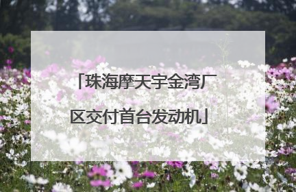珠海摩天宇金湾厂区交付首台发动机