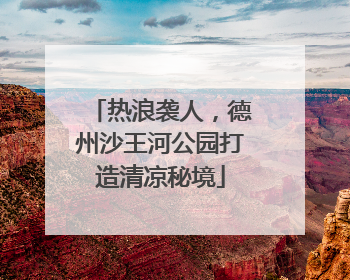 热浪袭人，德州沙王河公园打造清凉秘境