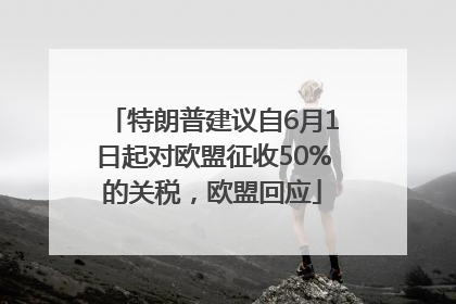特朗普建议自6月1日起对欧盟征收50%的关税，欧盟回应