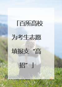 百所高校为考生志愿填报支“高招”