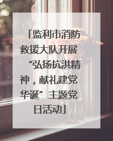 监利市消防救援大队开展“弘扬抗洪精神，献礼建党华诞”主题党日活动