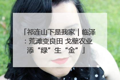 祁连山下是我家｜临泽：荒滩变良田 戈壁农业添“绿”生“金”
