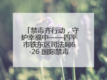 禁毒齐行动，守护幸福中——四平市铁东区司法局6·26 国际禁毒日禁毒宣传活动