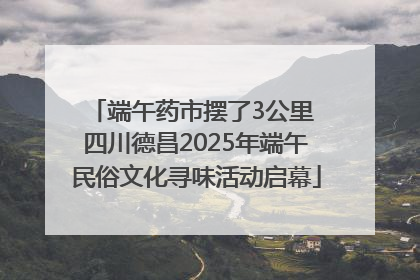 端午药市摆了3公里 四川德昌2025年端午民俗文化寻味活动启幕
