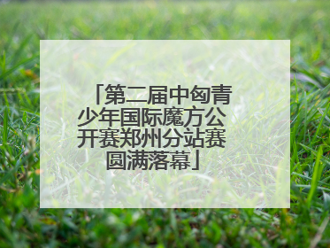 第二届中匈青少年国际魔方公开赛郑州分站赛圆满落幕