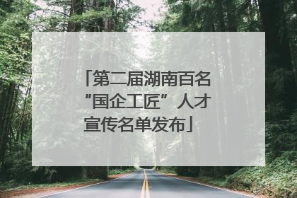 第二届湖南百名“国企工匠”人才宣传名单发布
