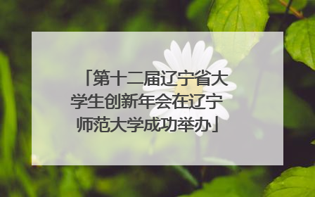 第十二届辽宁省大学生创新年会在辽宁师范大学成功举办