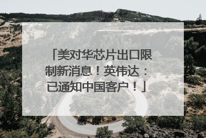 美对华芯片出口限制新消息！英伟达：已通知中国客户！