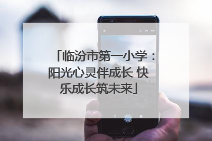 临汾市第一小学：阳光心灵伴成长 快乐成长筑未来