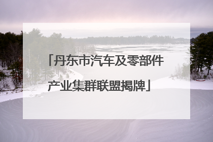 丹东市汽车及零部件产业集群联盟揭牌