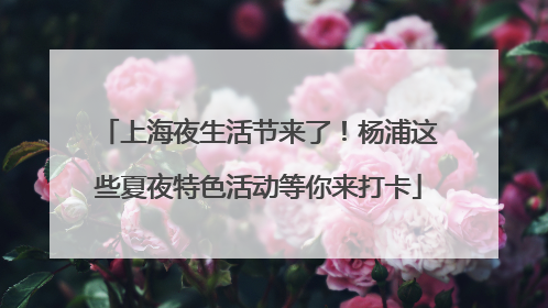 上海夜生活节来了！杨浦这些夏夜特色活动等你来打卡