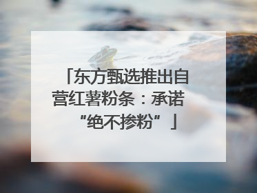 东方甄选推出自营红薯粉条：承诺“绝不掺粉”
