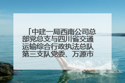 中建一局西南公司总部党总支与四川省交通运输综合行政执法总队第三支队党委、万源市草坝镇莲花院村党支部开展党建联建