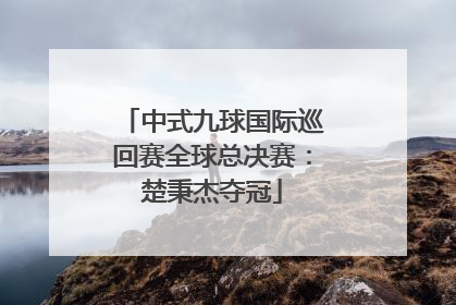 中式九球国际巡回赛全球总决赛：楚秉杰夺冠