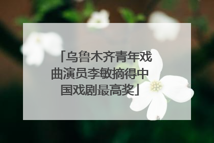 乌鲁木齐青年戏曲演员李敏摘得中国戏剧最高奖