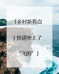 乡村新看点丨快递坐上了“飞的”