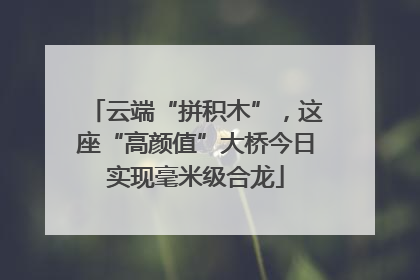 云端“拼积木”，这座“高颜值”大桥今日实现毫米级合龙