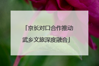 京长对口合作推动武乡文旅深度融合