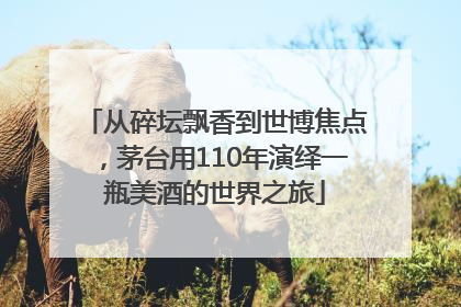 从碎坛飘香到世博焦点，茅台用110年演绎一瓶美酒的世界之旅