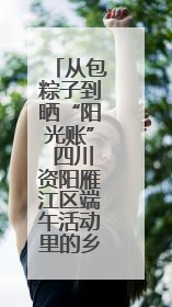 从包粽子到晒“阳光账” 四川资阳雁江区端午活动里的乡村治理答卷