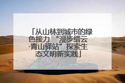 从山林到城市的绿色接力 “漫步缙云·青山驿站”探索生态文明新实践