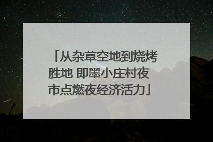 从杂草空地到烧烤胜地 即墨小庄村夜市点燃夜经济活力