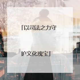 以司法之力守护文化瑰宝