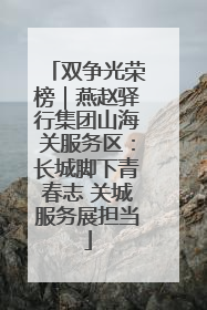 双争光荣榜｜燕赵驿行集团山海关服务区：长城脚下青春志 关城服务展担当