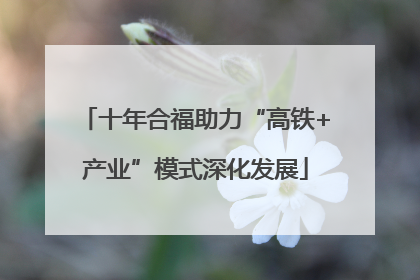 十年合福助力“高铁+产业”模式深化发展