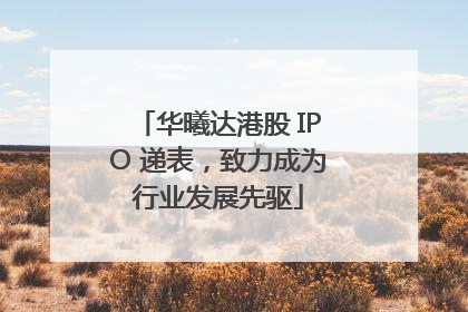 华曦达港股 IPO 递表，致力成为行业发展先驱