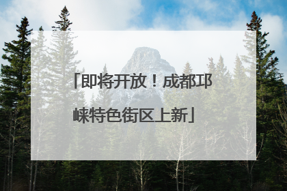 即将开放！成都邛崃特色街区上新