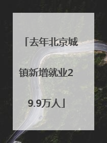去年北京城镇新增就业29.9万人