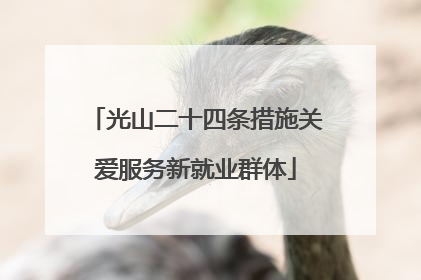 光山二十四条措施关爱服务新就业群体