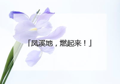 凤溪地，燃起来！
