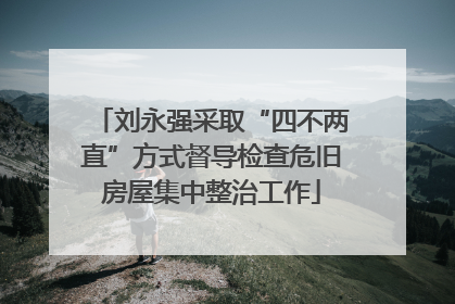 刘永强采取“四不两直”方式督导检查危旧房屋集中整治工作