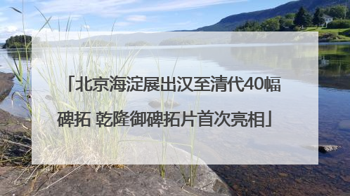 北京海淀展出汉至清代40幅碑拓 乾隆御碑拓片首次亮相