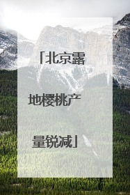 北京露地樱桃产量锐减