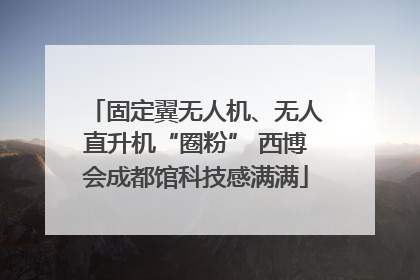 固定翼无人机、无人直升机“圈粉” 西博会成都馆科技感满满