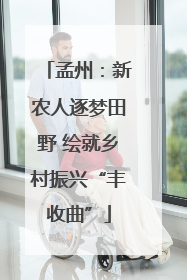 孟州：新农人逐梦田野 绘就乡村振兴“丰收曲”