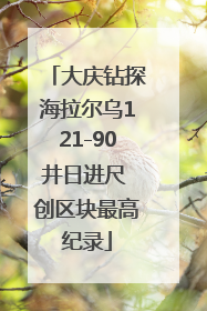 大庆钻探海拉尔乌121-90井日进尺 创区块最高纪录
