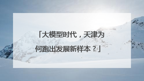 大模型时代，天津为何跑出发展新样本？