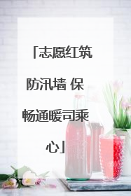 志愿红筑防汛墙 保畅通暖司乘心