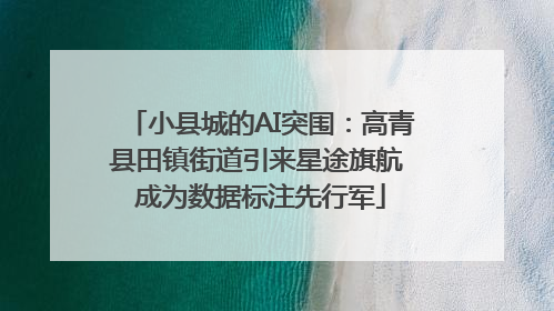 小县城的AI突围：高青县田镇街道引来星途旗航 成为数据标注先行军