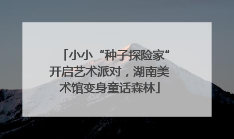 小小“种子探险家”开启艺术派对，湖南美术馆变身童话森林
