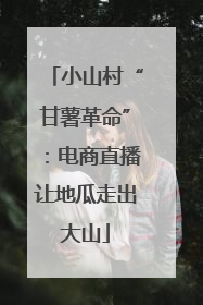 小山村“甘薯革命”：电商直播让地瓜走出大山