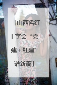 山西省红十字会“党建＋红建”谱新篇